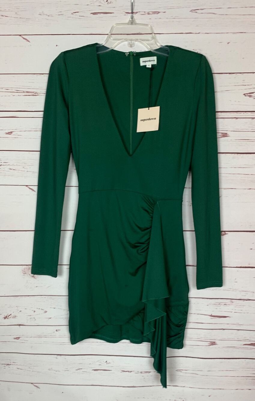 Superdown Revolve Women's S Small Martyna Deep V Mini Bodycon Dress NEW TAGS